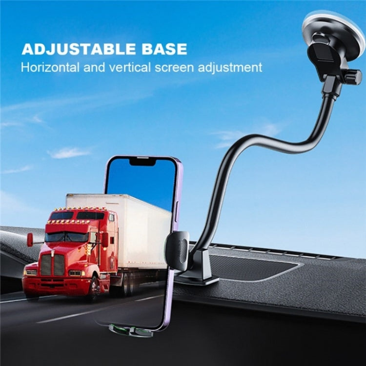 X034 Universal Truck Bus Dashboard Flexible Adjustable Windshield Suction Cup Car Phone Holder(Green) - Car Holders by PMC Jewellery | Online Shopping South Africa | PMC Jewellery | Buy Now Pay Later Mobicred