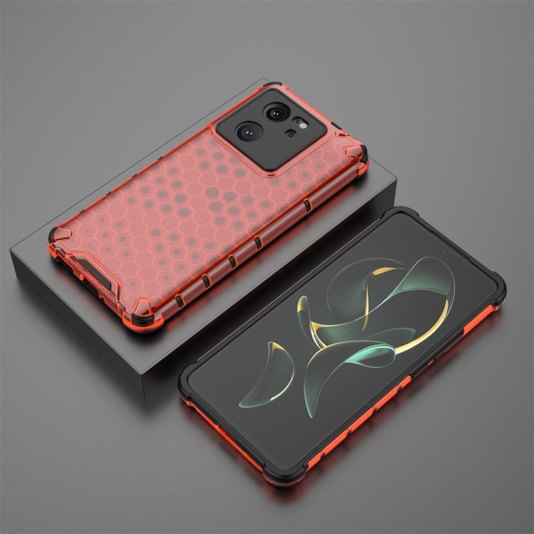 For Redmi K60 Ultra Shockproof Honeycomb Phone Case(Red) - Redmi K60 Ultra Cases by PMC TechLife | Online Shopping South Africa | PMC TechLife | Buy Now Pay Later Mobicred