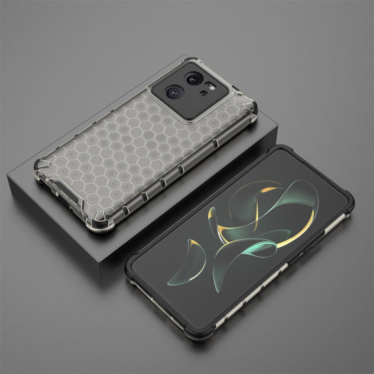 For Xiaomi 13T Shockproof Honeycomb Phone Case(Black) - Xiaomi Cases by PMC TechLife | Online Shopping South Africa | PMC TechLife | Buy Now Pay Later Mobicred