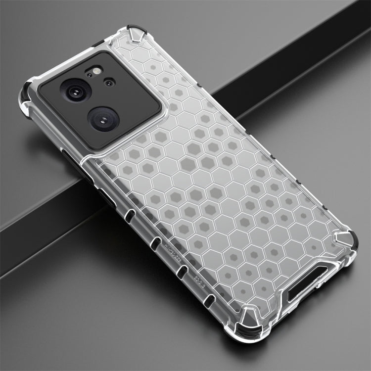 For Xiaomi 13T Shockproof Honeycomb Phone Case(White) - Xiaomi Cases by PMC TechLife | Online Shopping South Africa | PMC TechLife | Buy Now Pay Later Mobicred