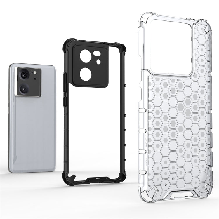 For Xiaomi 13T Shockproof Honeycomb Phone Case(White) - Xiaomi Cases by PMC TechLife | Online Shopping South Africa | PMC TechLife | Buy Now Pay Later Mobicred