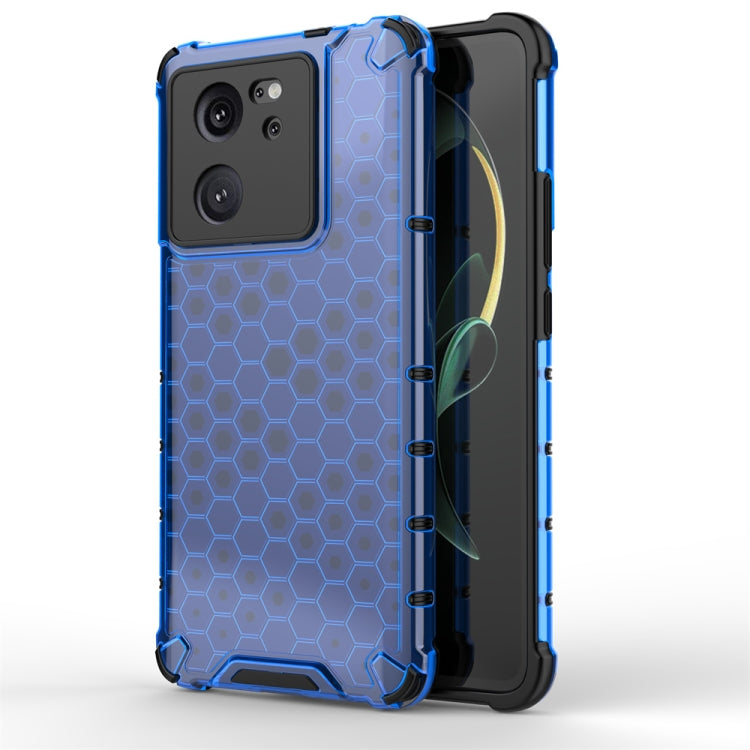 For Xiaomi 13T Shockproof Honeycomb Phone Case(Blue) - Xiaomi Cases by PMC Jewellery | Online Shopping South Africa | PMC Jewellery | Buy Now Pay Later Mobicred