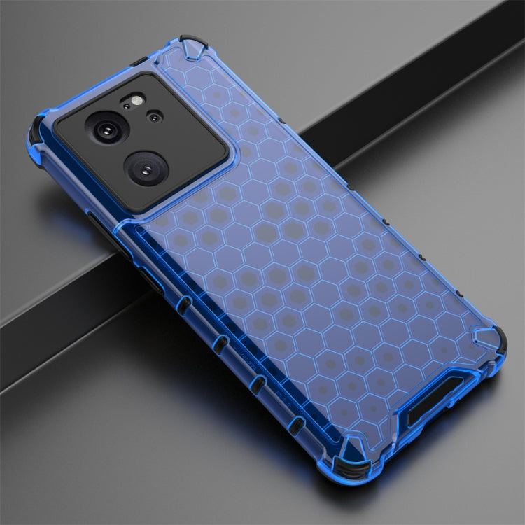 For Xiaomi 13T Shockproof Honeycomb Phone Case(Blue) - Xiaomi Cases by PMC Jewellery | Online Shopping South Africa | PMC Jewellery | Buy Now Pay Later Mobicred