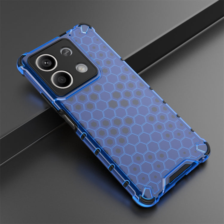 For Redmi Note 13 Shockproof Honeycomb Phone Case(Blue) - Note 13 Cases by PMC TechLife | Online Shopping South Africa | PMC TechLife | Buy Now Pay Later Mobicred
