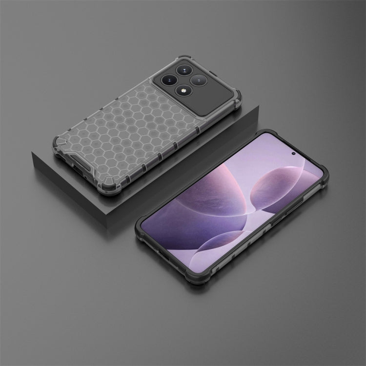 For Redmi K70 Pro Shockproof Honeycomb Phone Case(Black) - K70 Pro Cases by PMC TechLife | Online Shopping South Africa | PMC TechLife | Buy Now Pay Later Mobicred