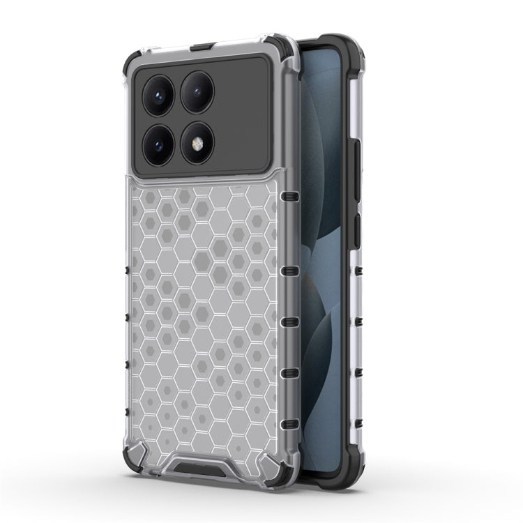 For Redmi K70E Shockproof Honeycomb Phone Case(White) - Xiaomi Cases by PMC TechLife | Online Shopping South Africa | PMC TechLife | Buy Now Pay Later Mobicred