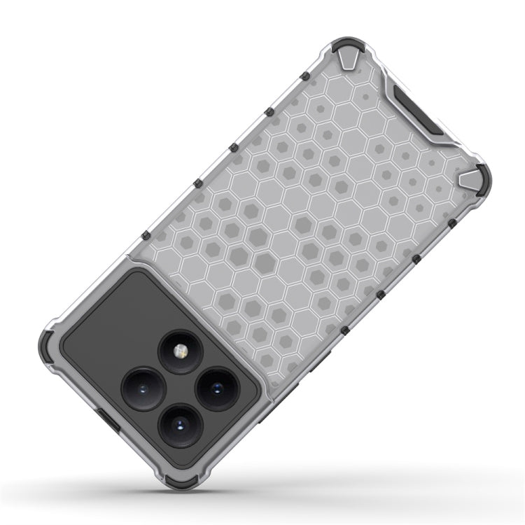 For Redmi K70E Shockproof Honeycomb Phone Case(Red) - K70E Cases by PMC TechLife | Online Shopping South Africa | PMC TechLife | Buy Now Pay Later Mobicred