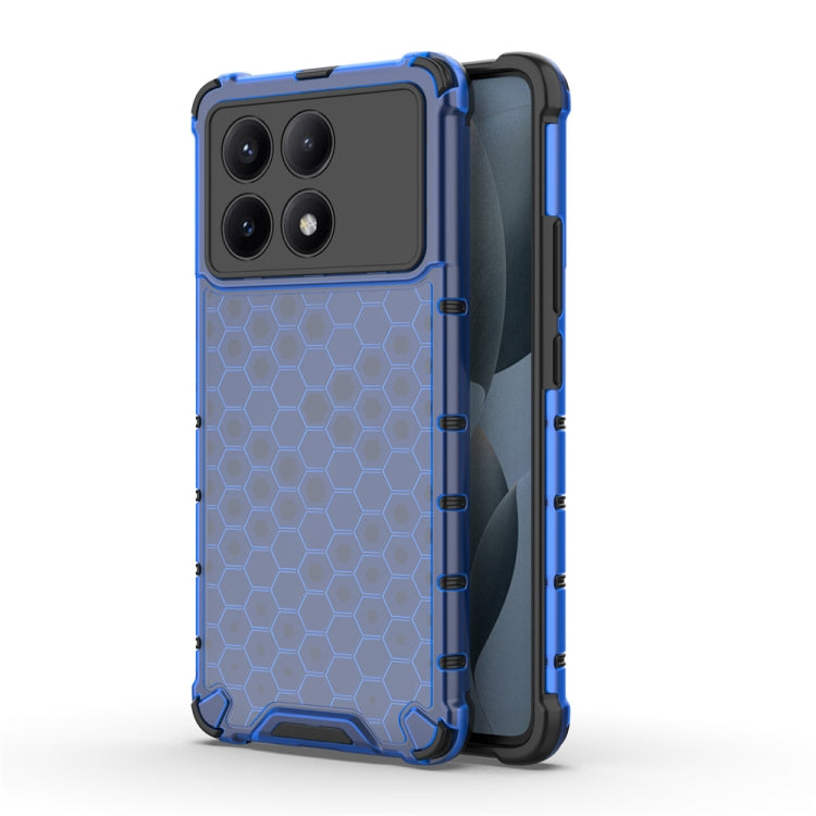 For Redmi K70E Shockproof Honeycomb Phone Case(Blue) - K70E Cases by PMC Jewellery | Online Shopping South Africa | PMC Jewellery