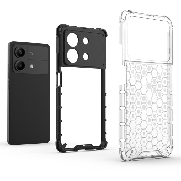 For Redmi Note 13R Pro Shockproof Honeycomb Phone Case(Black) - Xiaomi Cases by PMC TechLife | Online Shopping South Africa | PMC TechLife | Buy Now Pay Later Mobicred