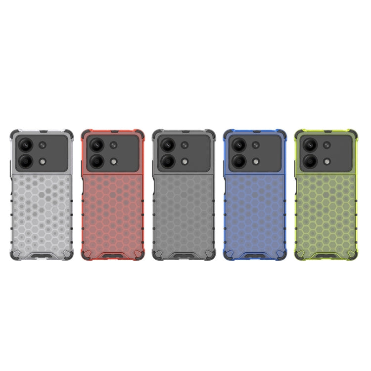 For Redmi Note 13R Pro Shockproof Honeycomb Phone Case(Blue) - Xiaomi Cases by PMC TechLife | Online Shopping South Africa | PMC TechLife | Buy Now Pay Later Mobicred