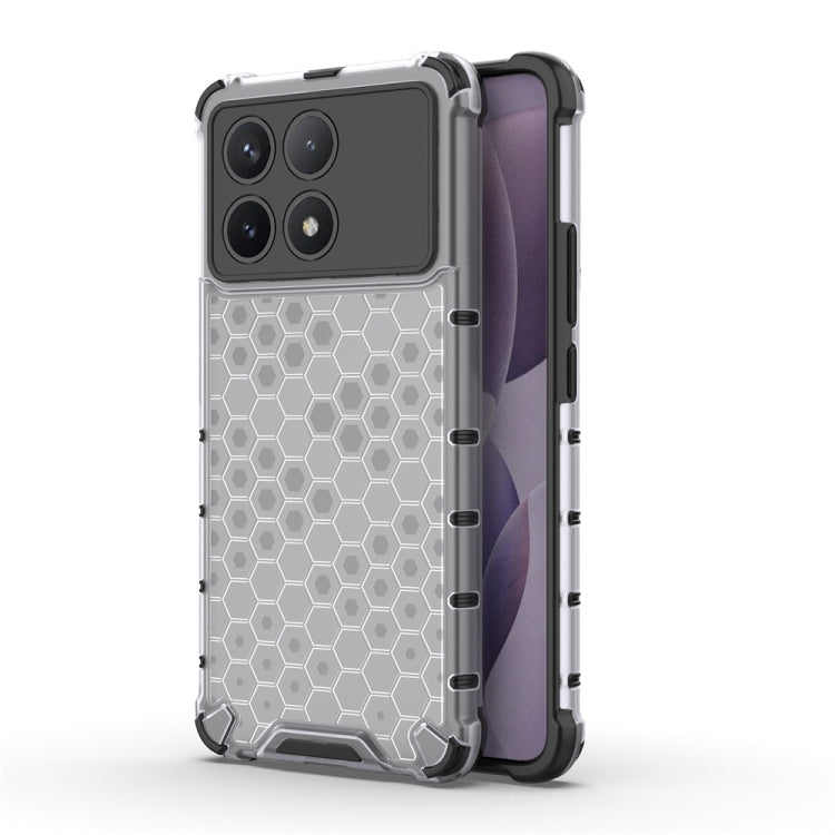 For Xiaomi Poco X6 Pro Shockproof Honeycomb Phone Case(White) - Xiaomi Cases by PMC TechLife | Online Shopping South Africa | PMC TechLife