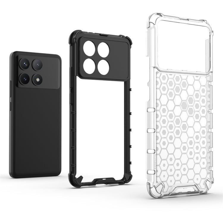 For Xiaomi Poco X6 Pro Shockproof Honeycomb Phone Case(White) - Xiaomi Cases by PMC TechLife | Online Shopping South Africa | PMC TechLife