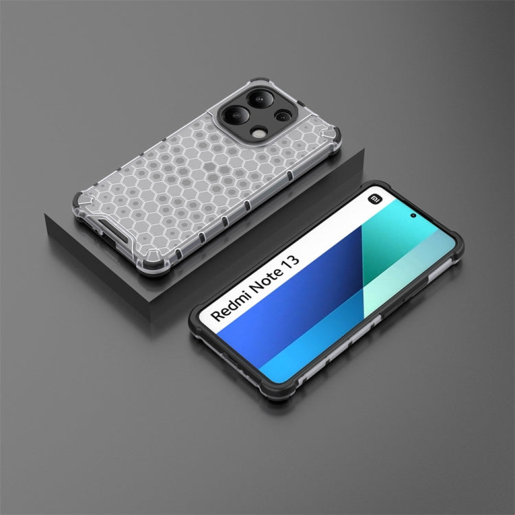 For Redmi Note 13 4G Global Shockproof Honeycomb Phone Case(White) - Xiaomi Cases by PMC TechLife | Online Shopping South Africa | PMC TechLife | Buy Now Pay Later Mobicred