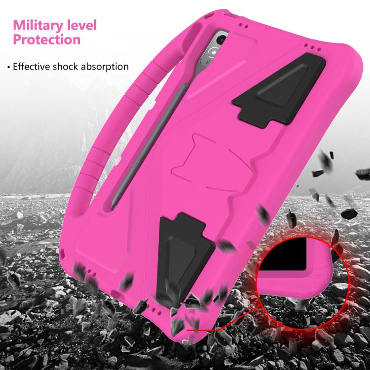 For Lenovo Xiaoxin Pad Pro 12.7 2025 EVA Shockproof Tablet Case with Holder(Rose Red) - Lenovo by PMC TechLife | Online Shopping South Africa | PMC TechLife | Buy Now Pay Later Mobicred