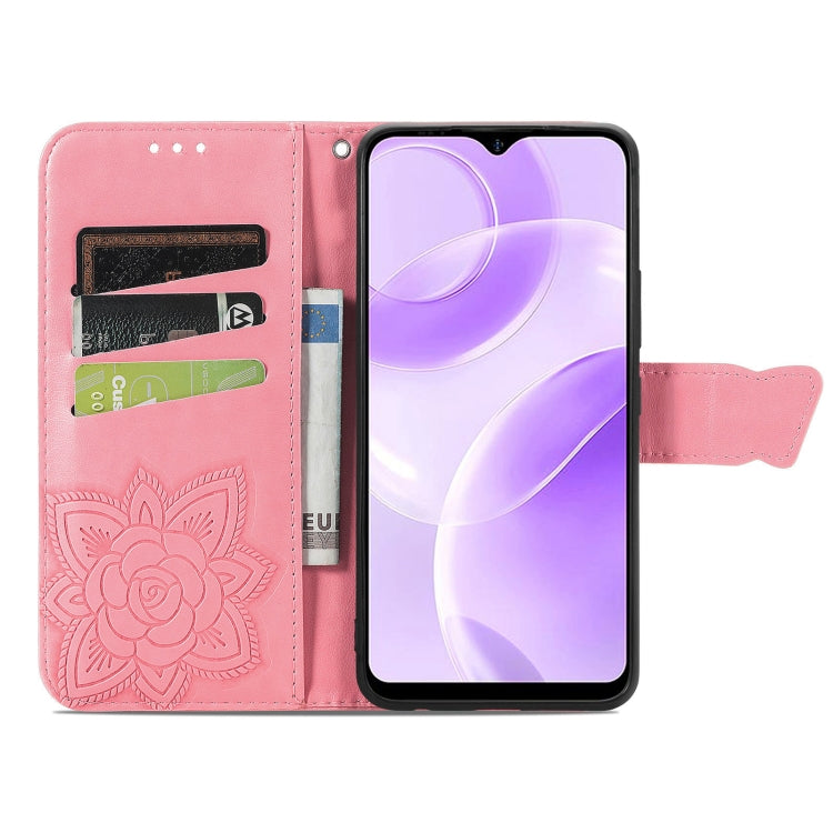 For Ulefone Note 15 Butterfly Love Flower Embossed Leather Phone Case(Pink) - Ulefone Cases by PMC Jewellery | Online Shopping South Africa | PMC Jewellery | Buy Now Pay Later Mobicred