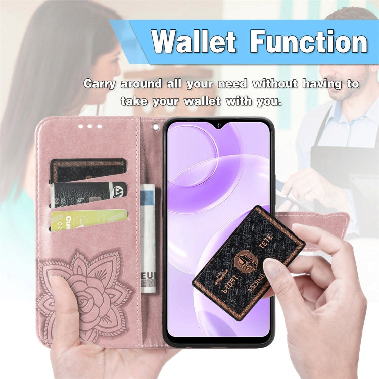 For Ulefone Note 15 Butterfly Love Flower Embossed Leather Phone Case(Pink) - Ulefone Cases by PMC Jewellery | Online Shopping South Africa | PMC Jewellery | Buy Now Pay Later Mobicred