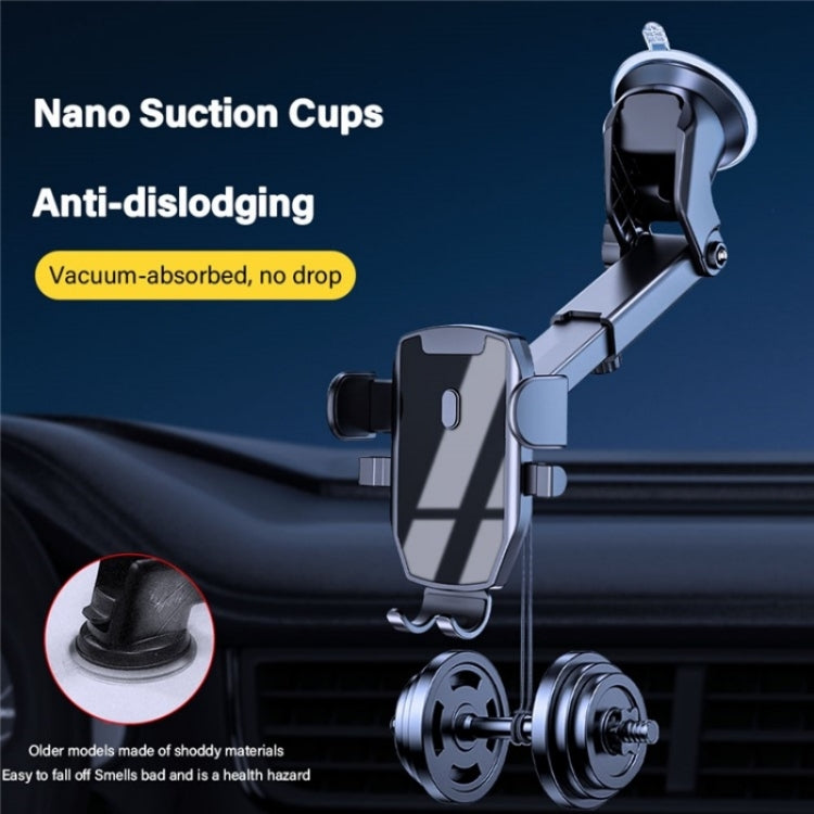 D46+101+K5 Universal Suction Cup Car Center Console Phone Mount Bracket With Telescopic Arm - Car Holders by PMC TechLife | Online Shopping South Africa | PMC TechLife | Buy Now Pay Later Mobicred