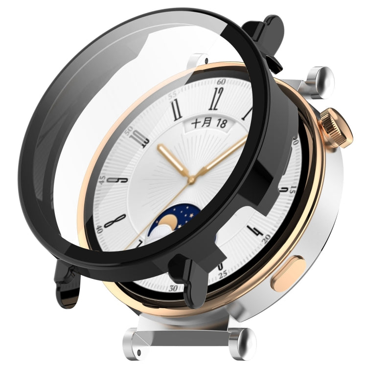 For Huawei Watch GT 4 41mm PC + Tempered Film Integrated Watch Protective Case(Black) - Watch Cases by PMC TechLife | Online Shopping South Africa | PMC TechLife | Buy Now Pay Later Mobicred