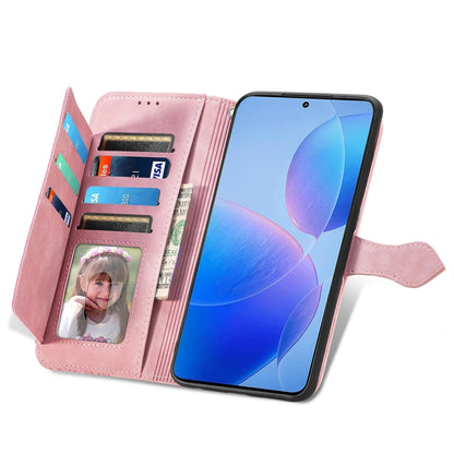 For Xiaomi Redmi K70 Pro Embossed Flower Zipper Leather Phone Case(Pink) - K70 Pro Cases by PMC Jewellery | Online Shopping South Africa | PMC Jewellery | Buy Now Pay Later Mobicred