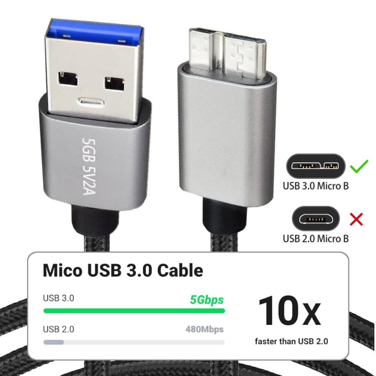 JUNSUNMAY USB 3.0 Male to Micro-B Cord Cable Compatible with Samsung Camera Hard Drive, Length:5m - free shipping - PMC TechLife - Order now!