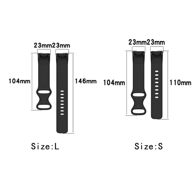 For Fitbit Charge 6 Solid Color Butterfly Buckle Silicone Watch Band, Size:S Size(Pink) - Watch Bands by PMC TechLife | Online Shopping South Africa | PMC TechLife | Buy Now Pay Later Mobicred