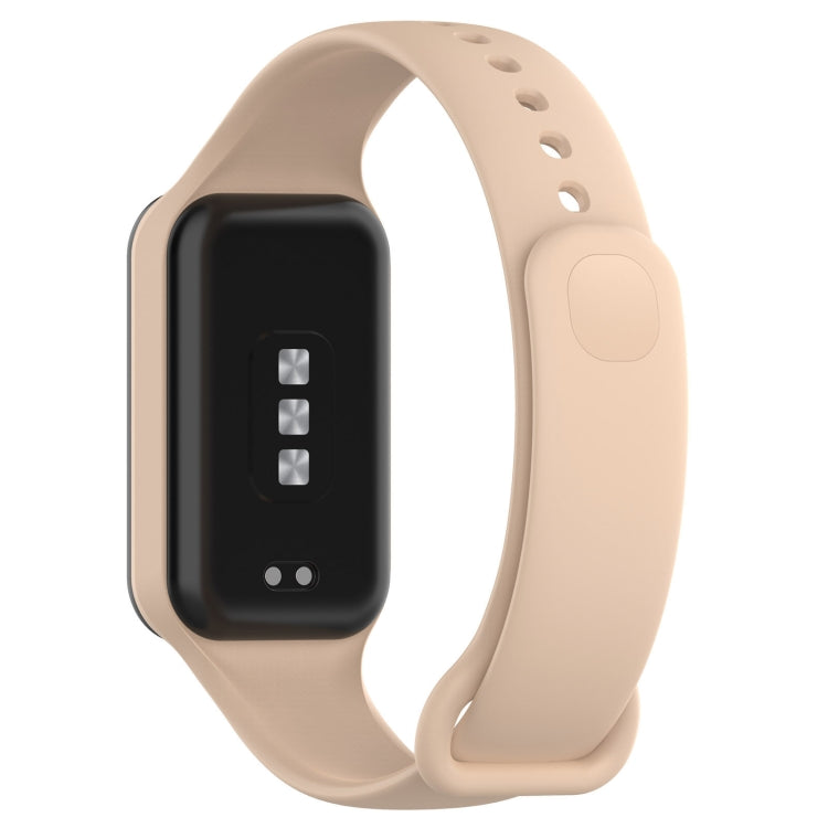 For Xiaomi Mi Band 8 Active Solid Color Integrated Silicone Watch Band(Pink) - free shipping - PMC TechLife - Order now!