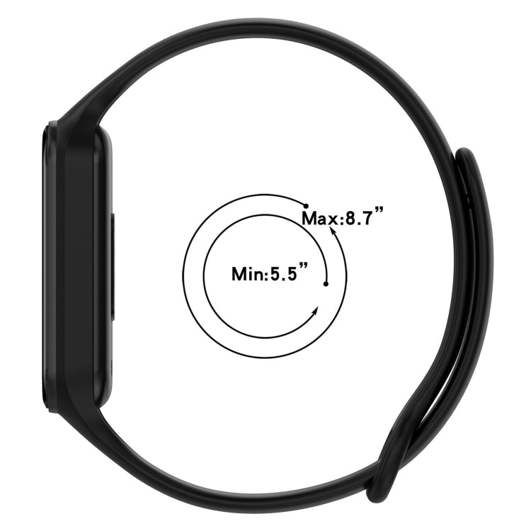 For Xiaomi Mi Band 8 Active Solid Color Integrated Silicone Watch Band(Pink) - free shipping - PMC TechLife - Order now!