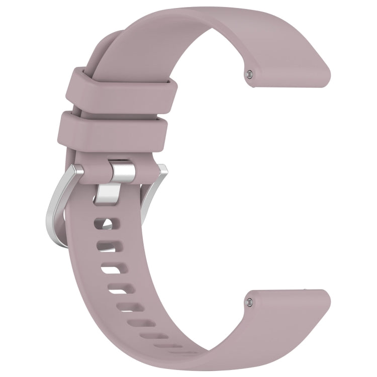 For Amazfit GTS4 Mini 20mm Liquid Glossy Silver Buckle Silicone Watch Band(Purple) - Watch Bands by PMC TechLife | Online Shopping South Africa | PMC TechLife