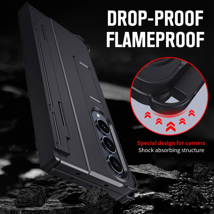 For Samsung Galaxy Z Fold4 Diamond Case-film Integral Hinge Shockproof Phone Case with Pen(Black) - Galaxy Z Fold4 5G Cases by PMC TechLife | Online Shopping South Africa | PMC TechLife