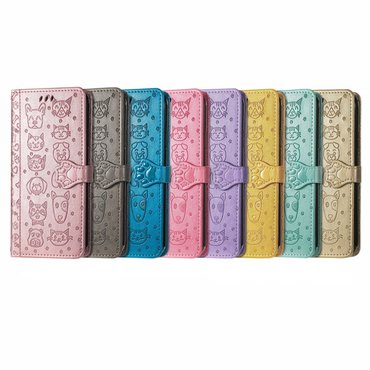 For Ulefone Note 15 Cat and Dog Embossed Leather Phone Case(Purple) - Ulefone Cases by PMC Jewellery | Online Shopping South Africa | PMC Jewellery | Buy Now Pay Later Mobicred