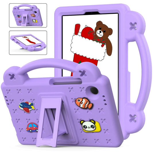 For Samsung Galaxy Tab A9 Handle Kickstand Children EVA Shockproof Tablet Case(Light Purple) - Galaxy Tab A9 by PMC Jewellery | Online Shopping South Africa | PMC Jewellery