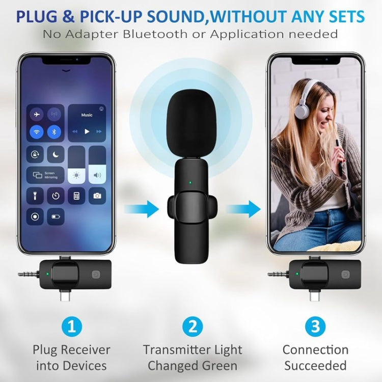 3 in 1 Wireless Lavalier Microphones for iPhone / Android - Microphone by PMC Jewellery | Online Shopping South Africa | PMC Jewellery