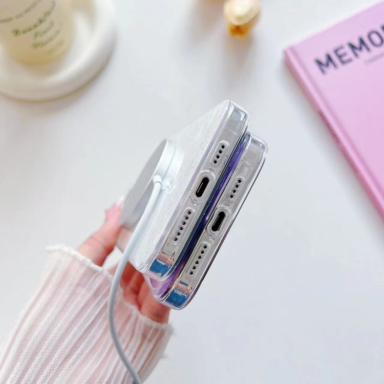 For iPhone 13 Pro Shell Texture MagSafe TPU Phone Case(Purple) - iPhone 13 Pro Cases by PMC TechLife | Online Shopping South Africa | PMC TechLife