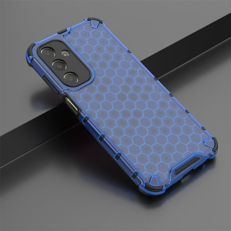 For Samsung Galaxy A25 5G Shockproof Honeycomb Phone Case(Blue) - Galaxy Phone Cases by PMC Jewellery | Online Shopping South Africa | PMC Jewellery