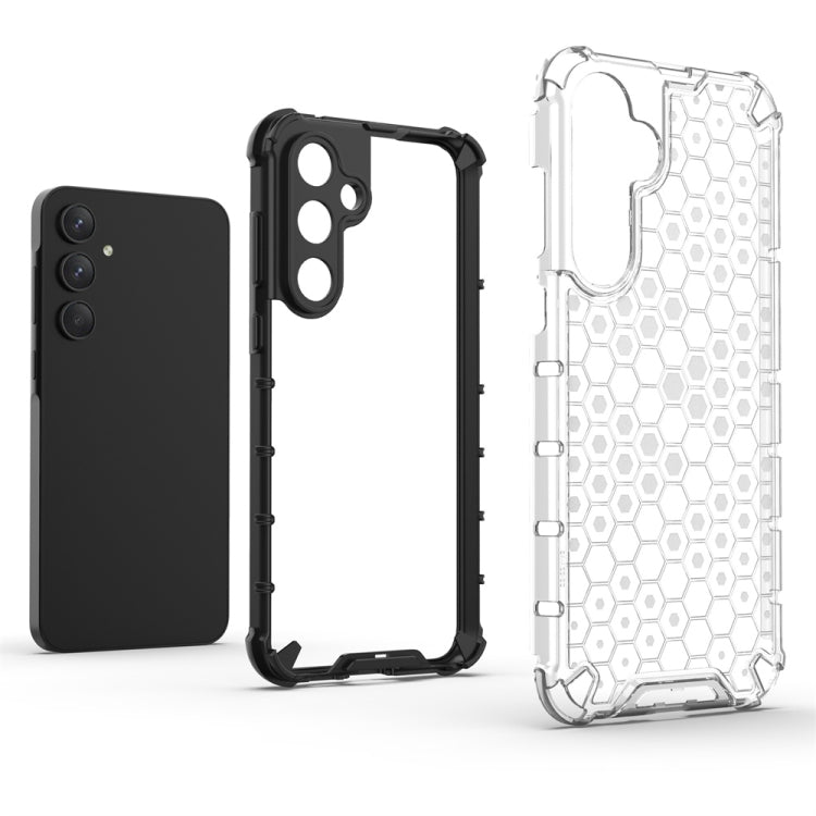 For Samsung Galaxy A55 Shockproof Honeycomb Phone Case(Black) - Galaxy Phone Cases by PMC TechLife | Online Shopping South Africa | PMC TechLife