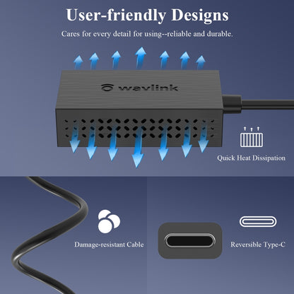 WAVLINK NWU327GC LAN Network Cable Converter Type-C to RJ45 Gigabit Ethernet Adapter - USB HUB by WAVLINK | Online Shopping South Africa | PMC Jewellery | Buy Now Pay Later Mobicred