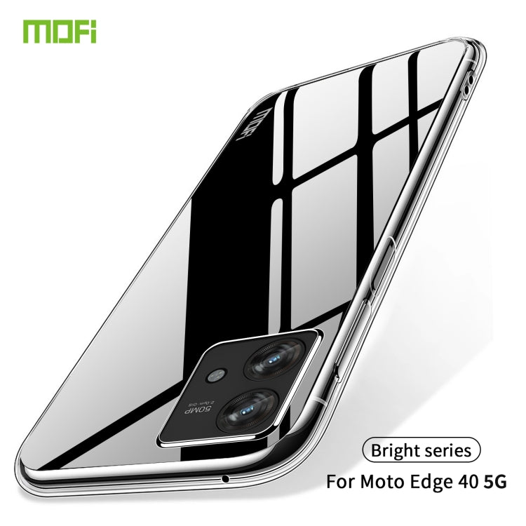 For Motorola Edge 40 5G MOFI Ming Series Ultra-thin TPU Phone Case(Transparent) - Motorola Cases by MOFI | Online Shopping South Africa | PMC Jewellery