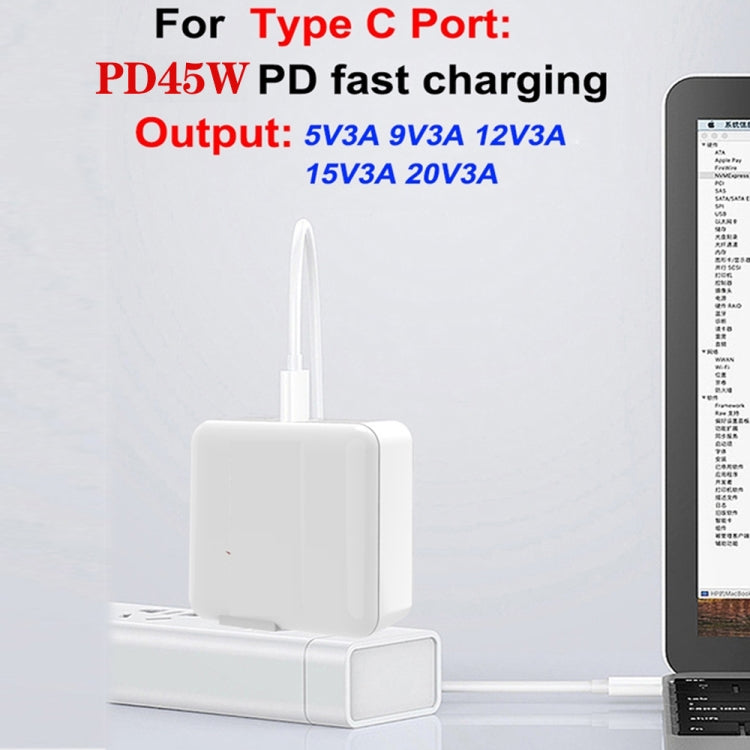 GAN 65W PD45W Dual Type-C+QC3.0 USB Multi Compatible Laptop Adapter EU + US Plug White - Power Supply by PMC TechLife | Online Shopping South Africa | PMC TechLife | Buy Now Pay Later Mobicred