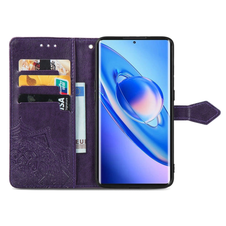 For Blackview A200 Pro Mandala Flower Embossed Leather Phone Case(Purple) - More Brand by PMC TechLife | Online Shopping South Africa | PMC TechLife | Buy Now Pay Later Mobicred