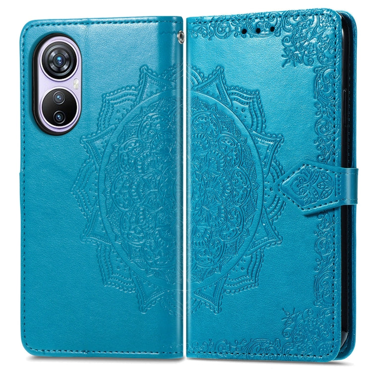 For Blackview A200 Pro Mandala Flower Embossed Leather Phone Case(Blue) - More Brand by PMC Jewellery | Online Shopping South Africa | PMC Jewellery | Buy Now Pay Later Mobicred