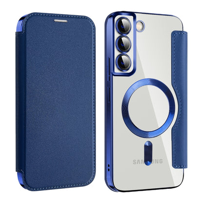 For Samsung Galaxy S22 5G MagSafe Magnetic RFID Anti-theft Leather Phone Case(Dark Blue) - Galaxy S22+ 5G Cases by PMC Jewellery | Online Shopping South Africa | PMC Jewellery