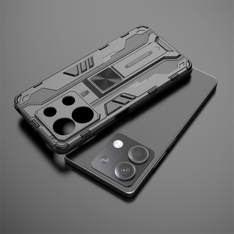 For Redmi Note 13 5G Supersonic Armor PC Hybrid TPU Phone Case(Black) - Note 13 Cases by PMC TechLife | Online Shopping South Africa | PMC TechLife | Buy Now Pay Later Mobicred