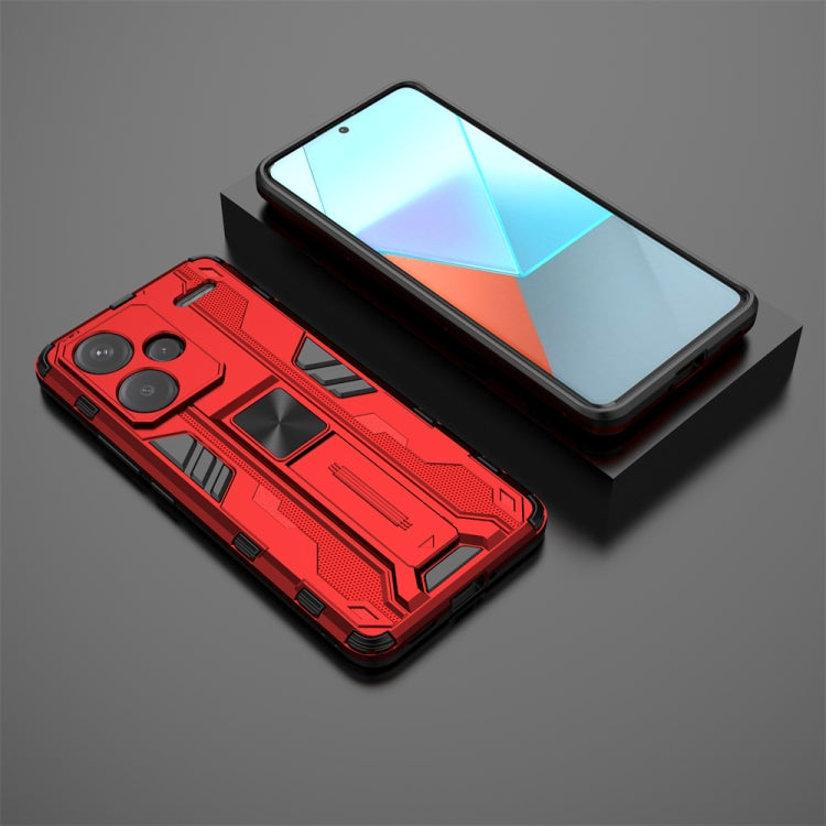 For Redmi Note 13 Pro+ Supersonic Armor PC Hybrid TPU Phone Case(Red) - Note 13 Pro+ Cases by PMC Jewellery | Online Shopping South Africa | PMC Jewellery