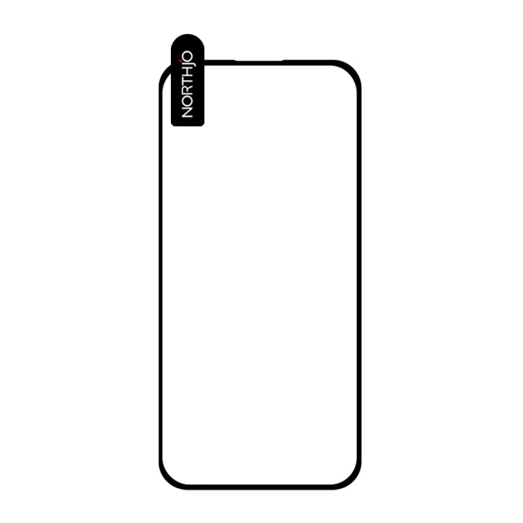 For iPhone 16 Pro NORTHJO A++ Screen Protector Full Glue Silk Printing Tempered Glass Film(Black) - free shipping - PMC TechLife - Order now!