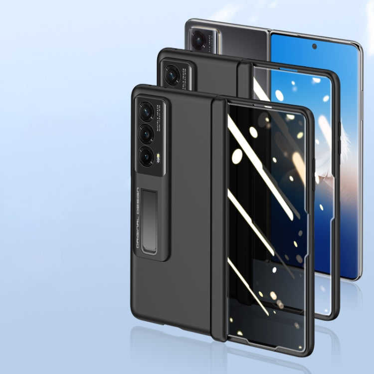 For Honor Magic Vs2 Skin-sensitive Case-film Integral Hinge Shockproof Phone Case(Black) - Honor Cases by PMC TechLife | Online Shopping South Africa | PMC TechLife | Buy Now Pay Later Mobicred
