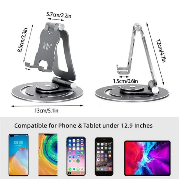 G60 Portable Folding 360-Degree Rotating Desktop Phone Tablet Holder(Grey) - Stand by PMC TechLife | Online Shopping South Africa | PMC TechLife | Buy Now Pay Later Mobicred