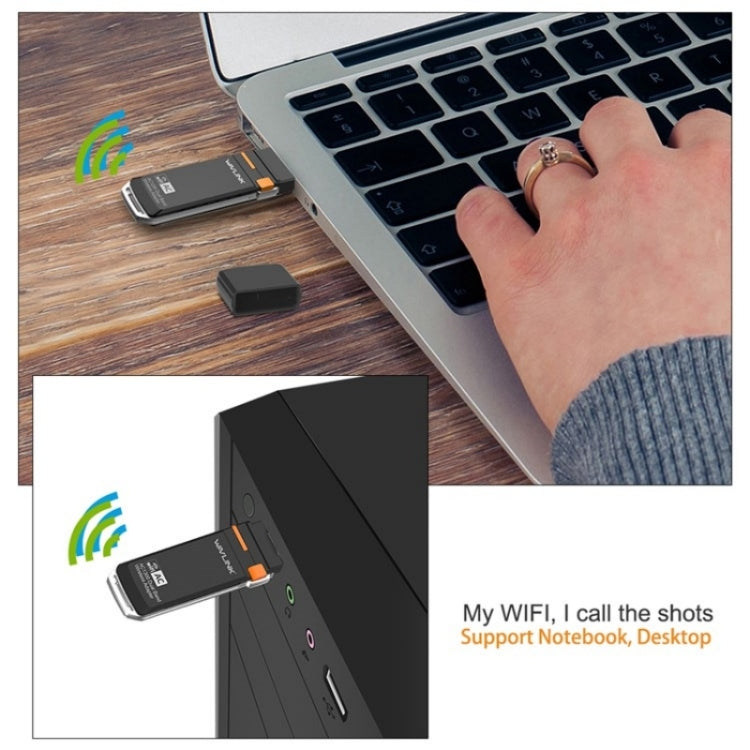 WAVLINK WN688A3D Dual Band Wireless Network Adapter AC1300 Portable USB 3.0 WiFi Dongle - USB Network Adapter by WAVLINK | Online Shopping South Africa | PMC Jewellery | Buy Now Pay Later Mobicred