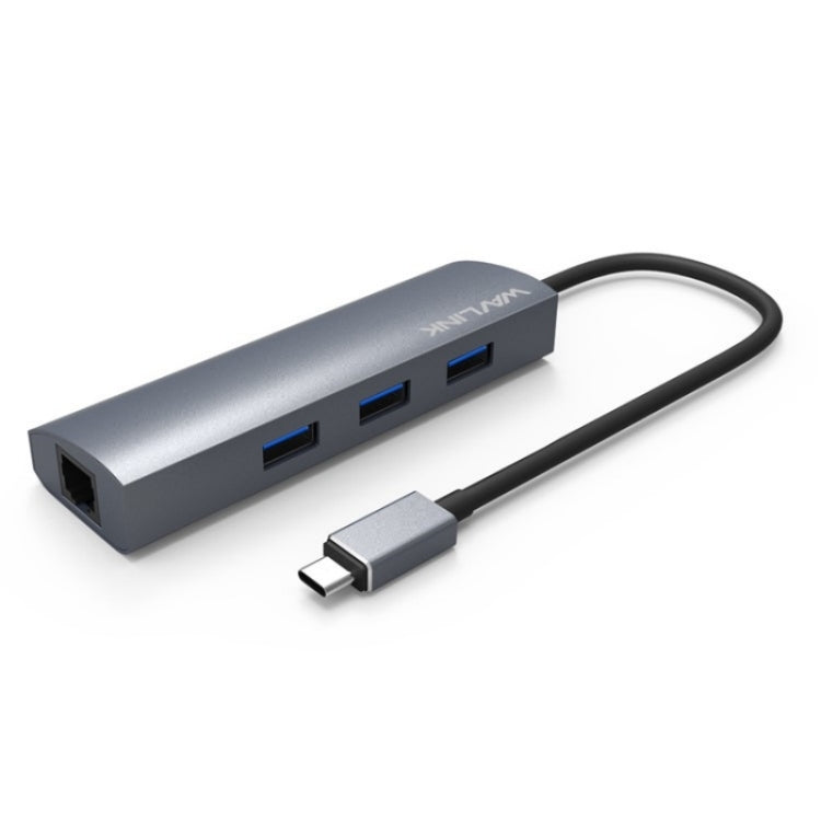 WAVLINK UH3031G/C Gigabit High Speed Hub Adapter Type-C to 3 x USB 3.0 + USB-C + RJ45 + DC Power Port - USB HUB by WAVLINK | Online Shopping South Africa | PMC Jewellery | Buy Now Pay Later Mobicred