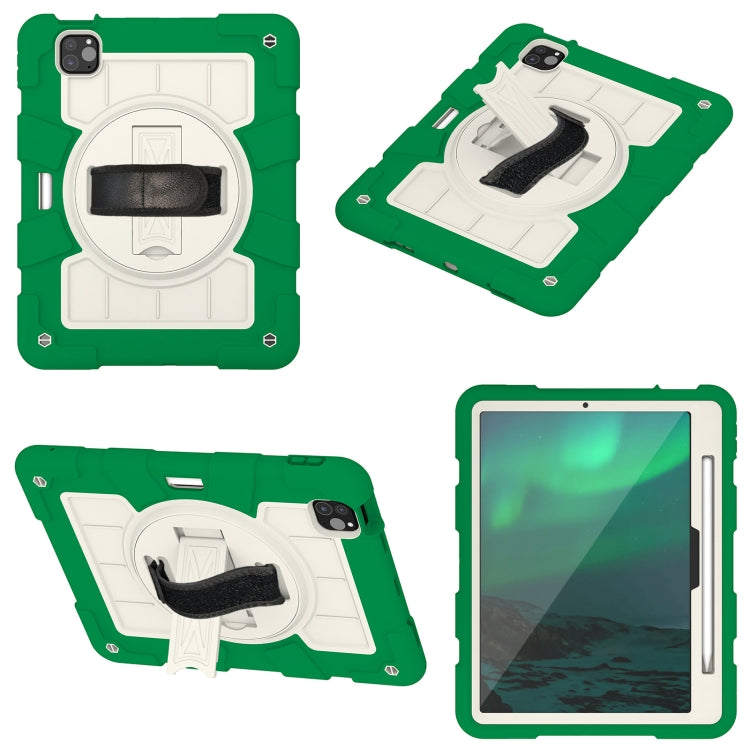 For iPad Air 11 2025 / 2024 Silicone Hybrid PC Shockproof Tablet Case with Shoulder Strap(Classic Green) - iPad Air 11 2025 / 2024 Cases by PMC TechLife | Online Shopping South Africa | PMC TechLife | Buy Now Pay Later Mobicred