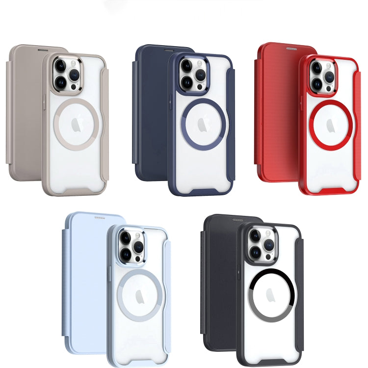 For iPhone 16 RFID Blocking Adsorption Flip MagSafe Leather Phone Case(Blue) - iPhone 16 Cases by PMC TechLife | Online Shopping South Africa | PMC TechLife | Buy Now Pay Later Mobicred